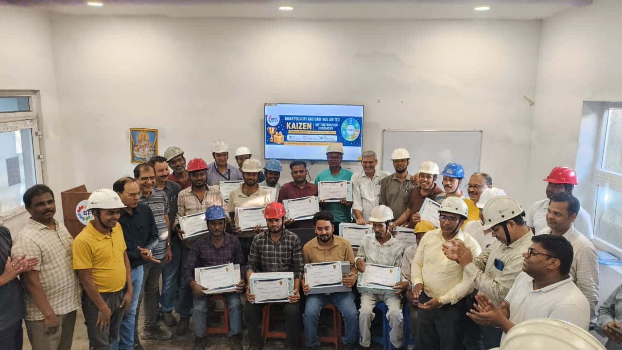 बीएफसीएल में उत्कृष्ट काइज़ेन सुझावों हेतु कर्मचारियों को किया सम्मानित 